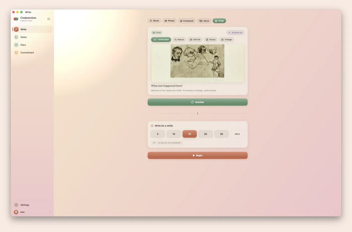 The Image prompt showing a public-domain artwork from the Art Institute of Chicago